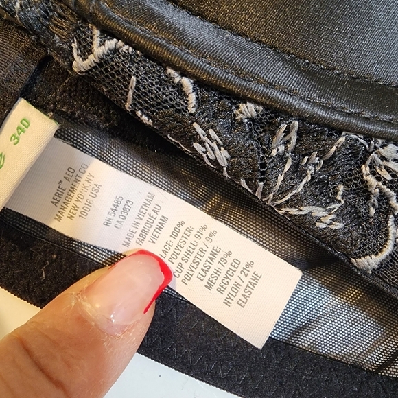 AERIE Black Bra Size 34D - Picture 12 of 13